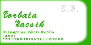 borbala macsik business card